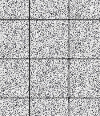 Тротуарная плитка КВАДРАТ - Стоунмикс Белый с черным